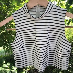 striped crop top